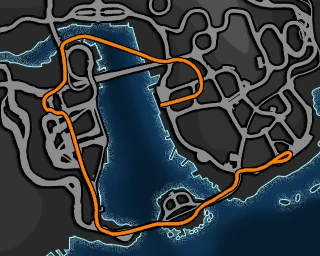 Final Chase route from start to rock